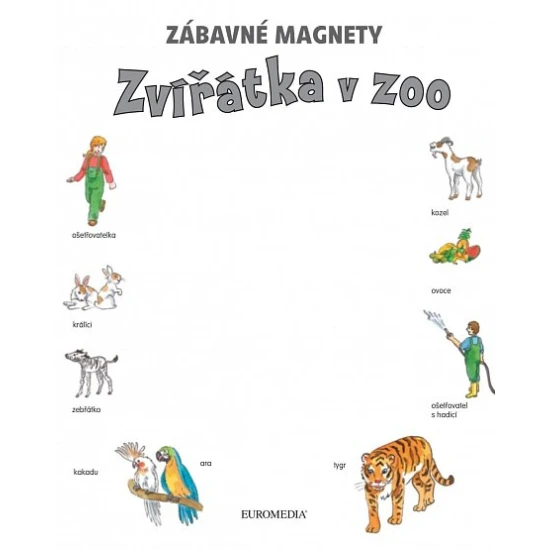 Zvířátka v ZOO - kniha se 16 magnetkami