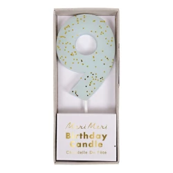 Svíčka číslo 9 modrá