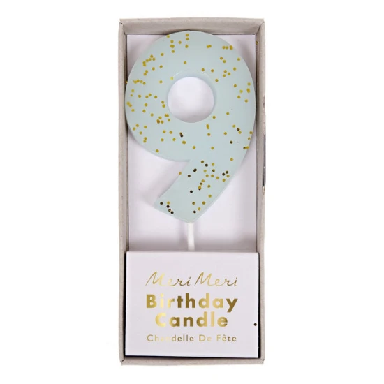 Svíčka číslo 9 modrá