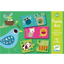 Puzzle duo Kde bydlí zvířátka  Puzzle duo Kde bydlí zvířátka