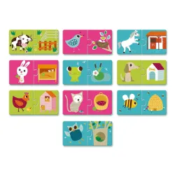 Puzzle duo Kde bydlí zvířátka  Puzzle duo Kde bydlí zvířátka