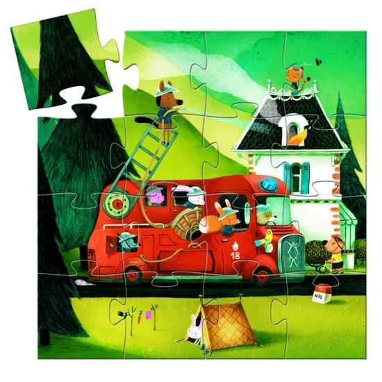 Puzzle Hasičské auto 16 ks