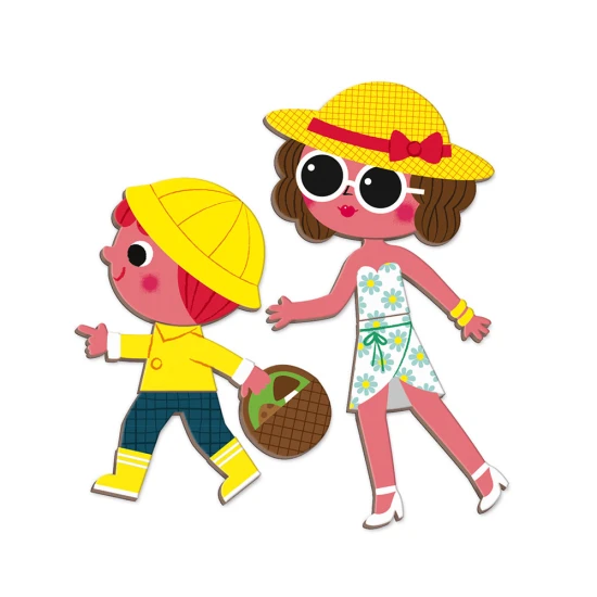 Magnetická kniha Čtyři roční období - děti skládají scenérie podle ročních období.