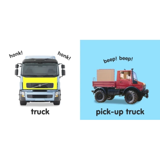 Leporelo Baby Touch and Feel - Trucks je neodmyslitelným pokladem v knihovně každého batolata, které fascinují kola.