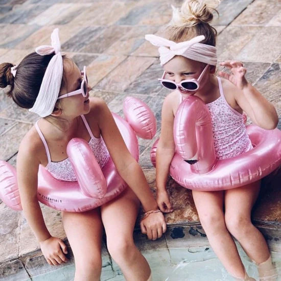 Dětský nafukovací kruh Swim Essentials s designem plameňáka v růžové barvě – průměr 55 cm