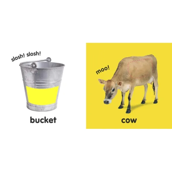 Oblíbené dětské dotykové leporelo Farm představí batolatům život na farmě. 