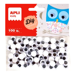 Samolepící oči černé 100 ks Samolepící oči černé 100 ks