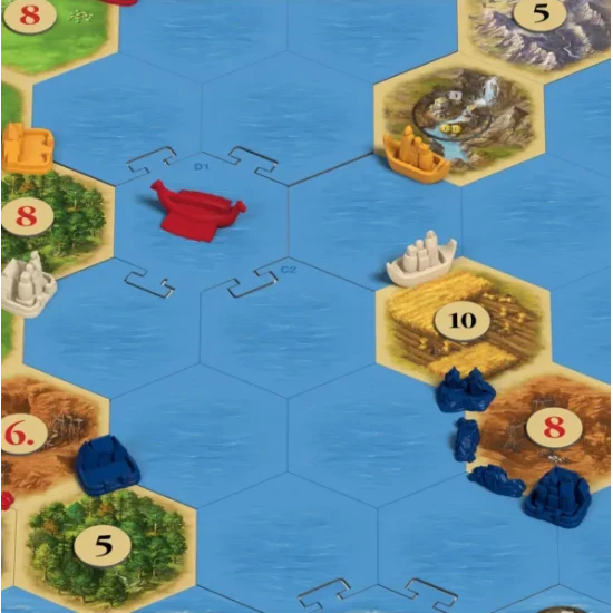 Rozšíření Catan s novými ostrovy, pirátskými tábory a obchodováním s kořením a rybami.