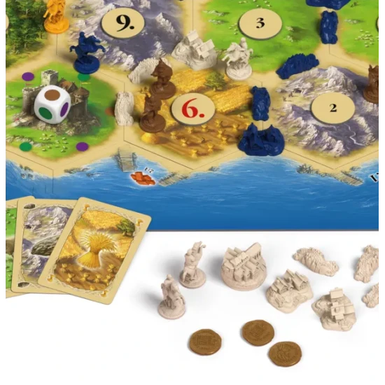 Rozšíření Catan Kupci a barbari s novými scénáři, obchodováním a obranou před barbary.