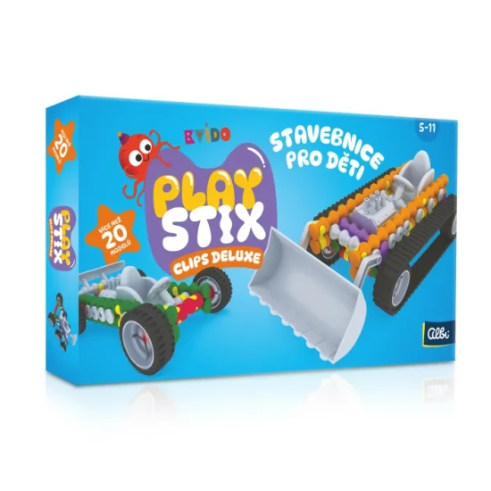Stavebnice pro děti Kvído Playstix Clips Deluxe – více než 24 modelů, 150 dílků, tvořivá hra od Albi