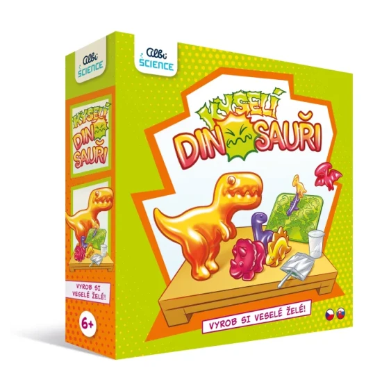 Sada Kyselí dinosauři – výroba kyselých gumových bonbónů ve tvaru dinosaurů.