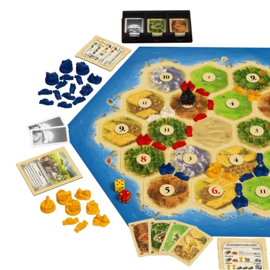 Nová verze Osadníků z Katanu s plastickými figurkami, obchodování a budování měst na ostrově Katan