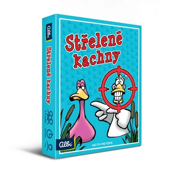 Karetní hra Střelené kachny ve které se kachny musí bránit před střelenými myslivci!