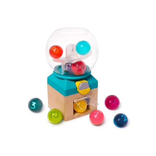 Rainbow Gumballs – retro automat, který učí děti barvy, čísla a koordinaci