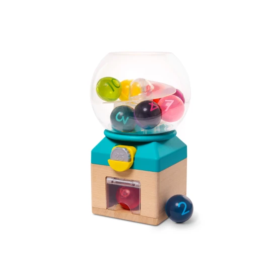 Rainbow Gumballs – retro automat, který učí děti barvy, čísla a koordinaci