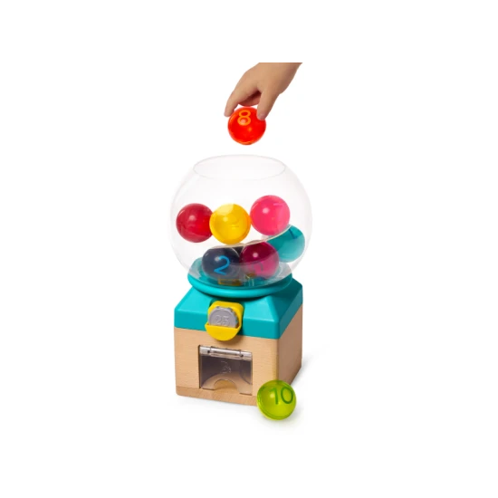 Rainbow Gumballs – retro automat, který učí děti barvy, čísla a koordinaci