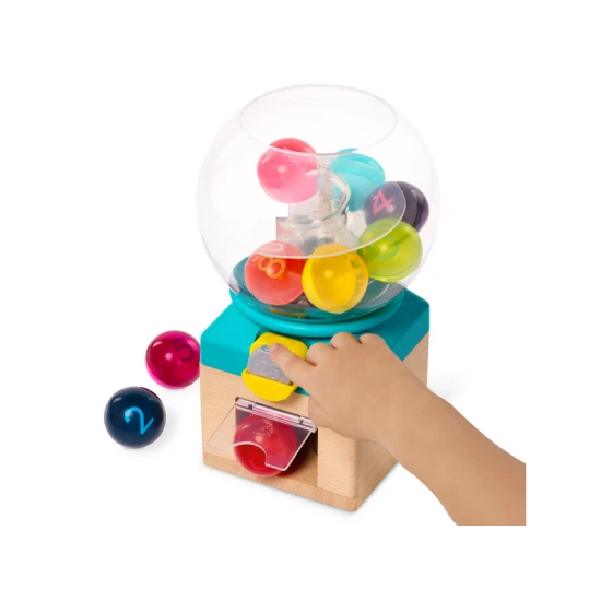 Rainbow Gumballs – retro automat, který učí děti barvy, čísla a koordinaci