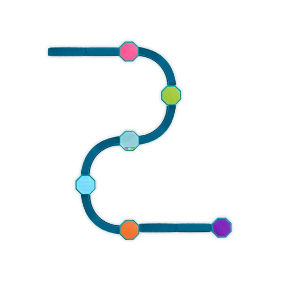 Překážková dráha Balance & Groove: rovnováha, hudba a světla v jednom