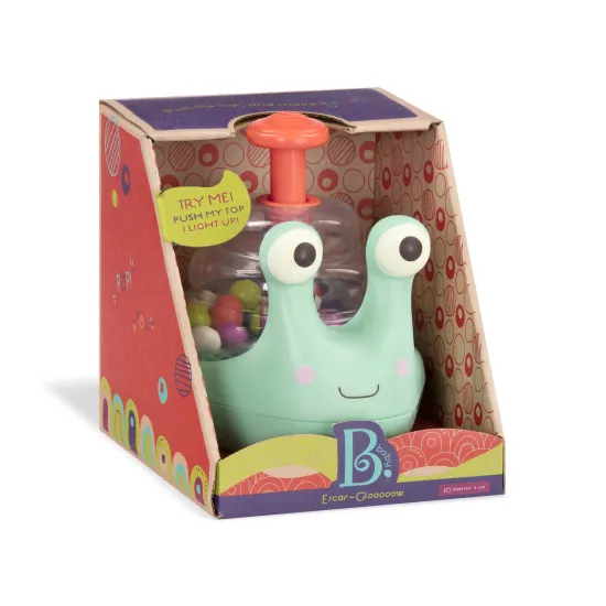 Šnek s kuličkami na kolečkách plný barevných kuliček a blikajících světélek.