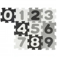 Pěnová hrací podložka s čísly puzzle black & white 10 ks