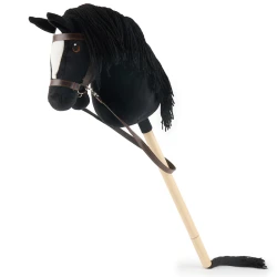 Hobby Horsing na tyči koník černý vel. S