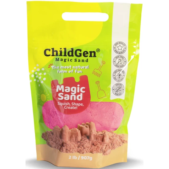 ChildGen Magický písek Pink – přírodní, antibakteriální a voňavý kinetický písek pro děti.