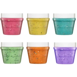 Plastelína se třpytkami v kelímku 6 ks