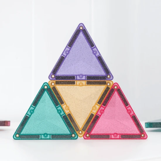 CONNETIX Pastelová Glitter Castle Pack Sada s Třpytkami – Magická, třpytivá stavebnice pro kreativní stavbu hradů, věží, mostů a dalších fantastických světů.