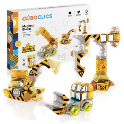 Magnetické kostky Cubo Clics Builder set 64 ks