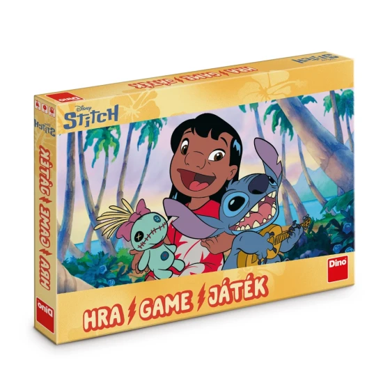 Hra Stitch – dětská stolní hra s postavičkami Lilo a Stitch, herní plán a figurky