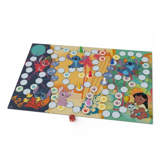 Hra Stitch – dětská stolní hra s postavičkami Lilo a Stitch, herní plán a figurky