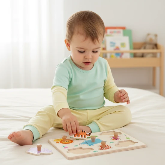 Dřevěné puzzle Hippo n Co