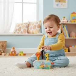 Multi Pop Dřevěná motorická hračka se 3 vyskakovacími zvířátky