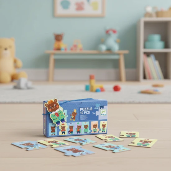 Postupové puzzle Oblékni medvídka