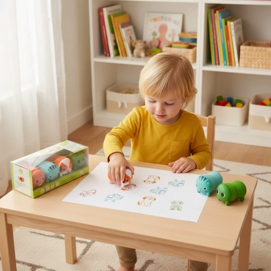 Samonamáčecí razítka pro mrňousky Zvířátka ze zahrádky Djeco