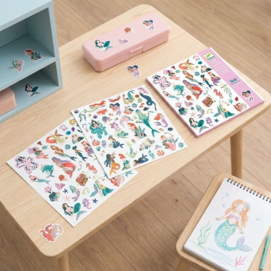 Samolepky Třpytivé mořské panny 160 ks