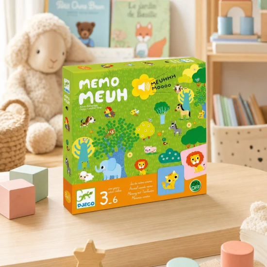 Zvukové pexeso výborná hra pro trénování paměti našich nejmenších. Snaž se zapamatovat, jaký zvuk je přiřazen ke kterému tlačítku a rozmístění kartiček se zvířátky.
