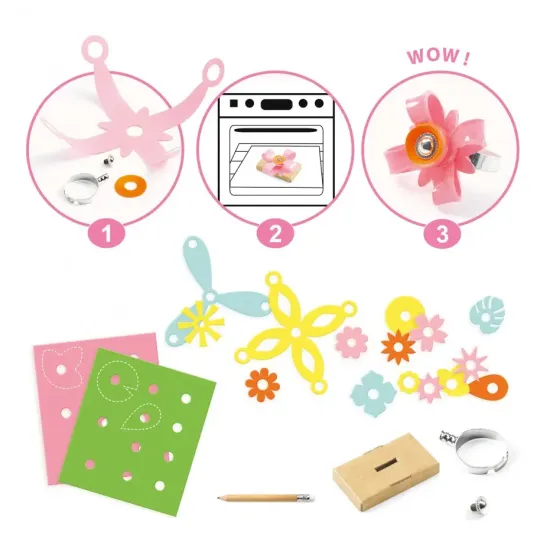 Sada pro tvorbu prstenů pro malé princezny. Vytvořte si prsten podle vlastních představ.