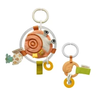 Závěsná senzorická hračka Šnek a silikonové kousátko