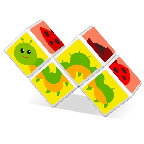 Magnetické kostky pro děti – 3D skládání zvířátek z říše hmyzu od 18 měsíců