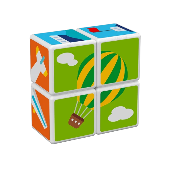 Magnetické kostky pro děti – skládání dopravních prostředků ve 3D od 18 měsíců