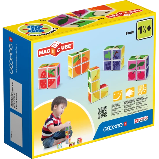 Magnetické kostky pro děti – skládání ovoce ve 3D od 18 měsíců