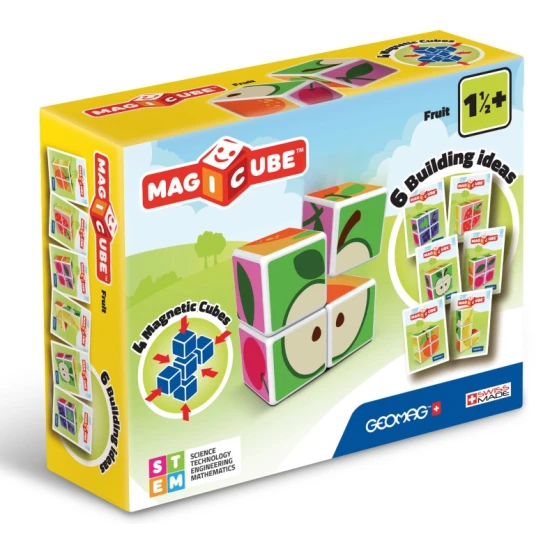 Magnetické kostky pro děti – skládání ovoce ve 3D od 18 měsíců