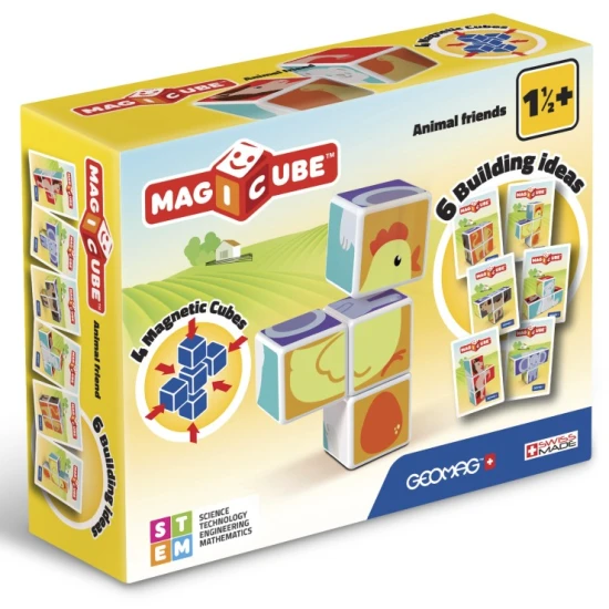 Magnetické kostky pro děti – skládání zvířátek, vzdělávací hračka od 18 měsíců