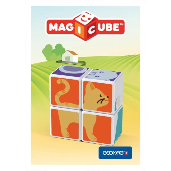 Magnetické kostky pro děti – skládání zvířátek, vzdělávací hračka od 18 měsíců