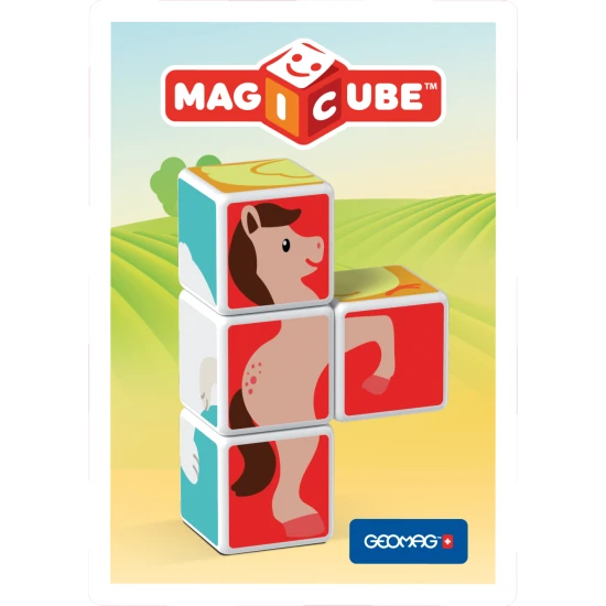 Magnetické kostky pro děti – skládání zvířátek, vzdělávací hračka od 18 měsíců