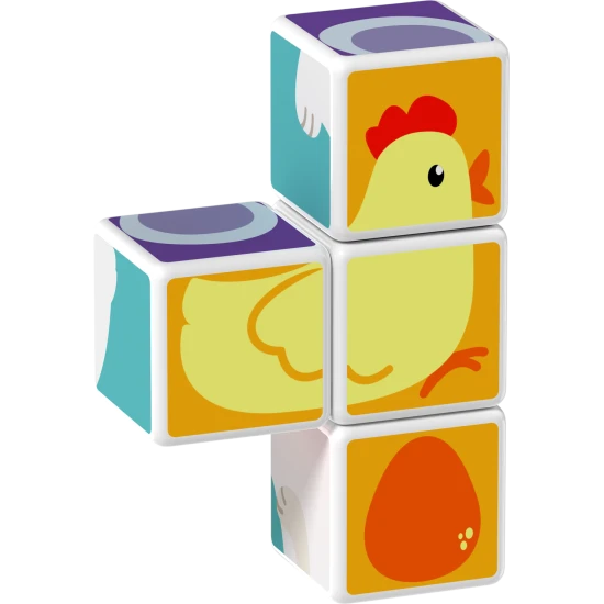Magnetické kostky pro děti – skládání zvířátek, vzdělávací hračka od 18 měsíců