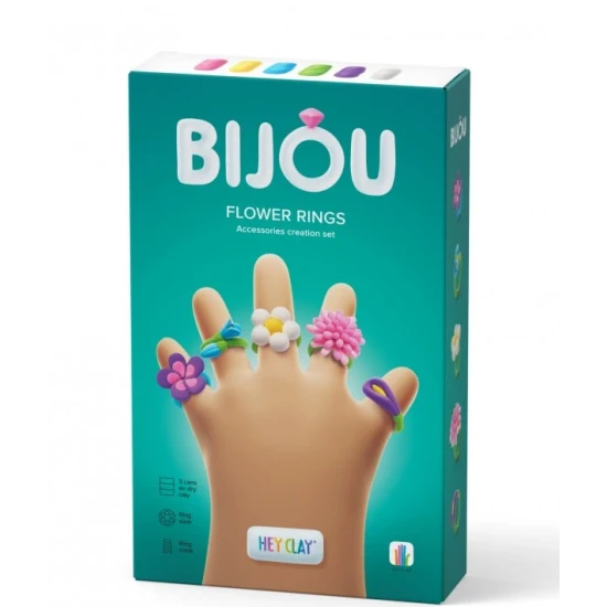 Hey Clay Hey Clay Bijou květinové prstýnky Vymodelujte si originální prstýnky ve tvaru krásných kvítků s Hey Clay.