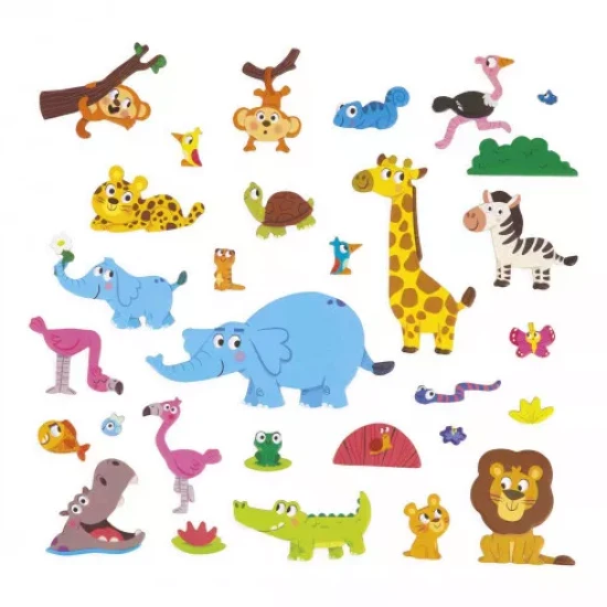 Magnetické příběhy pro děti s africkými zvířátky od Janod.