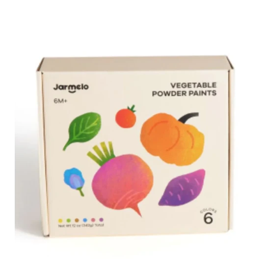 Přírodní rostlinné prstové barvy v prášku pro děti – omyvatelné a bezpečné